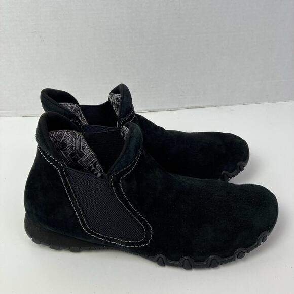 Skechers Relaxed Fit Bikers Londoner Women's Ankle Boots Black Suede Sz 8.5 - Picture 4 of 12